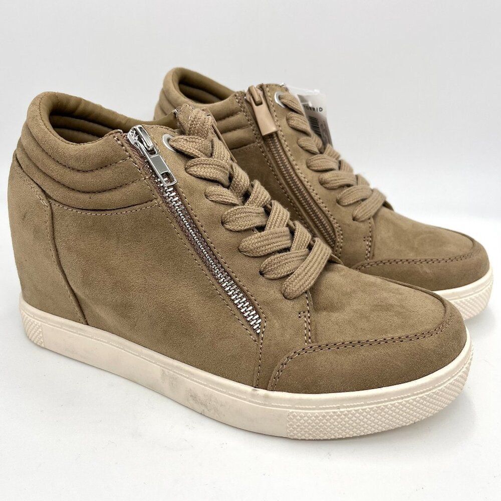 New Torrid Tan Wedge Heel Sneakers - Size 8W
